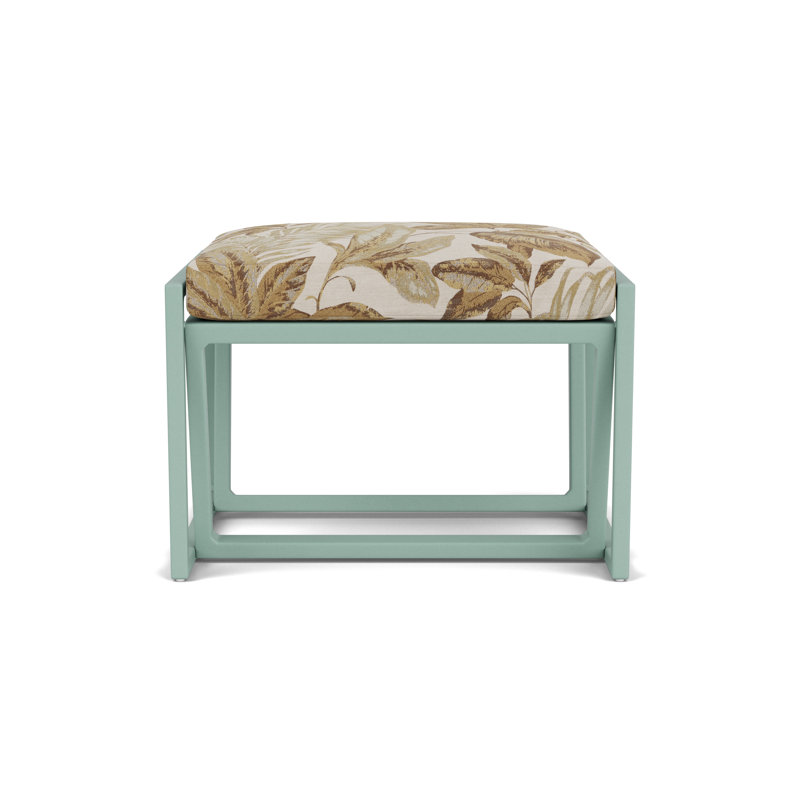 Summit Outdoor Ottoman, Sea Glass, Botanic Willow