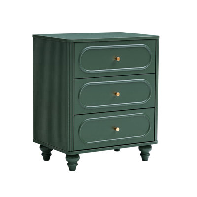 Doreatha 3-Drawer Fluted Nightstand