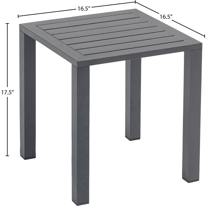 Table d'appoint en aluminium Richview, Gris foncé