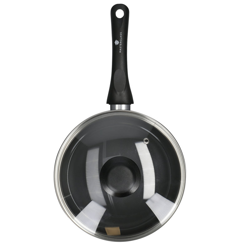 MasterClass Can-to-Pan Ceramic Non-Stick Saucepan with Lid, Recycled Aluminium, 20 cm
