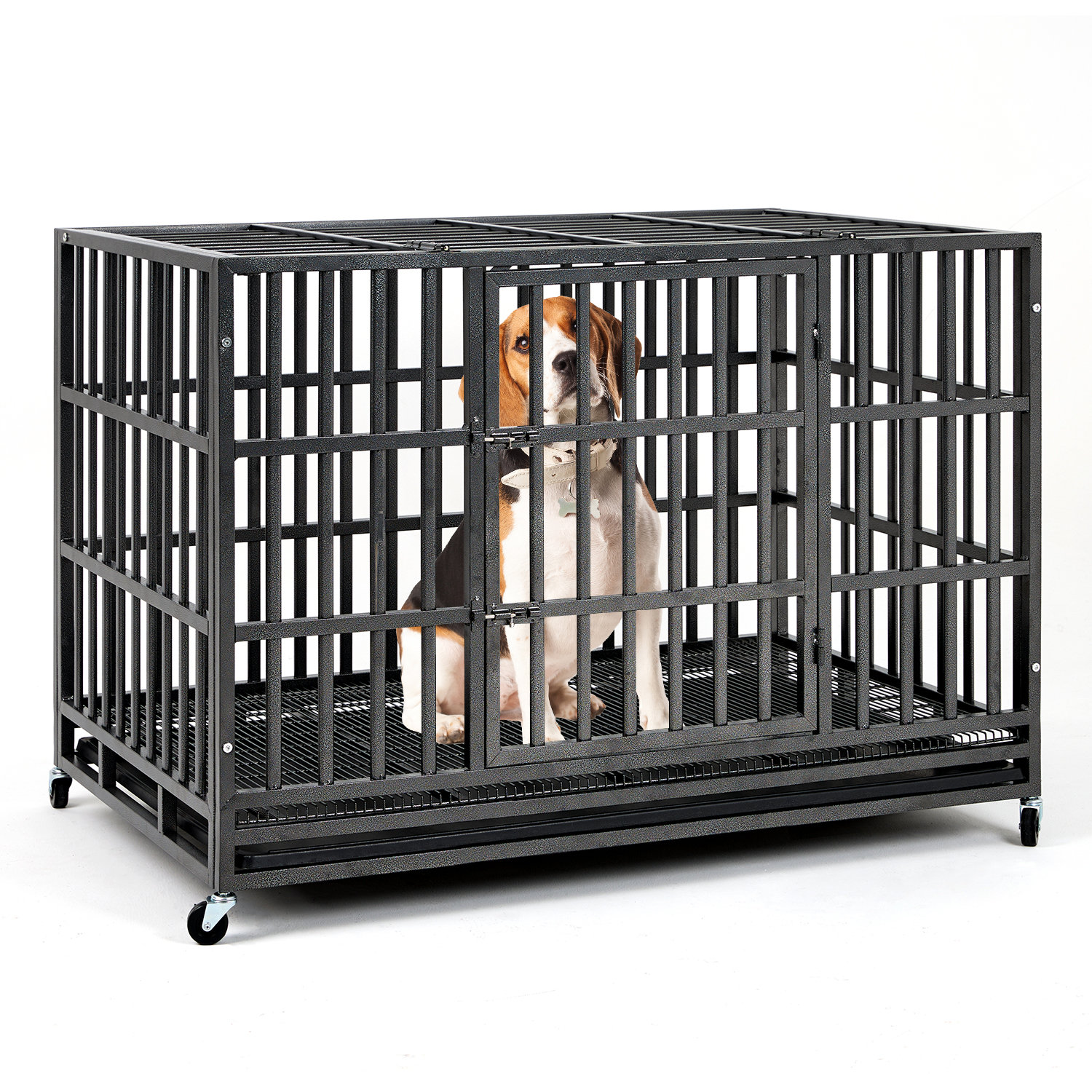 Tucker Murphy Pet™ Heavy Duty Indestructible Dog Crate Steel Escape