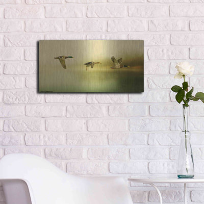 «Ducks Flying» par Carlos Casamayor, art mural en métal de luxe