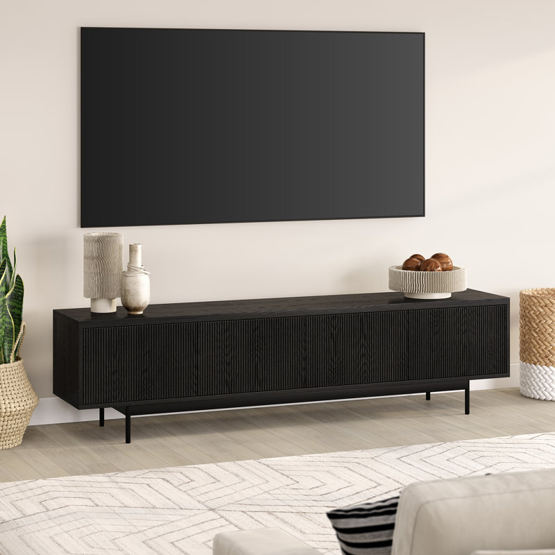 Bahiyyah Rectangular TV Stand for TV's up to 85", Espresso Wood