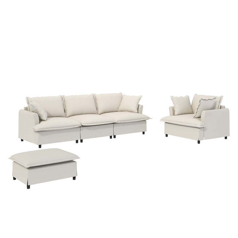 Module de repose-pieds 33 * 27,5 "pour canapé modulaire modulaire, siège large, chenille, 2 couleurs (seulement 1 siège)