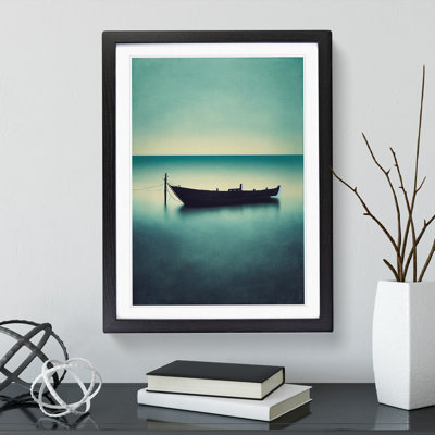 Docked Boat - Single Picture Frame Print