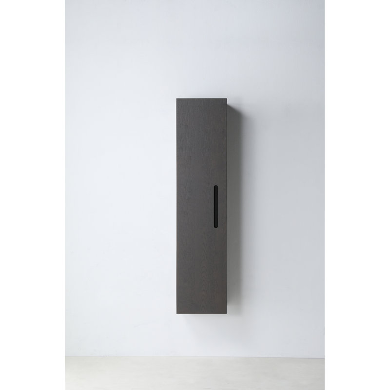 Boler 13" Wall Mounted Side Cabinet, Charcoal