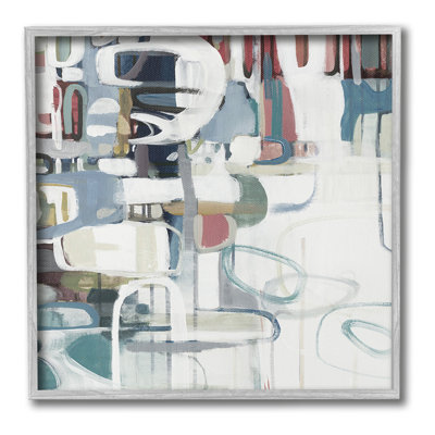 Asymmetrical Abstract Forms Single Picture Frame by Lisa Ridgers on Canvas