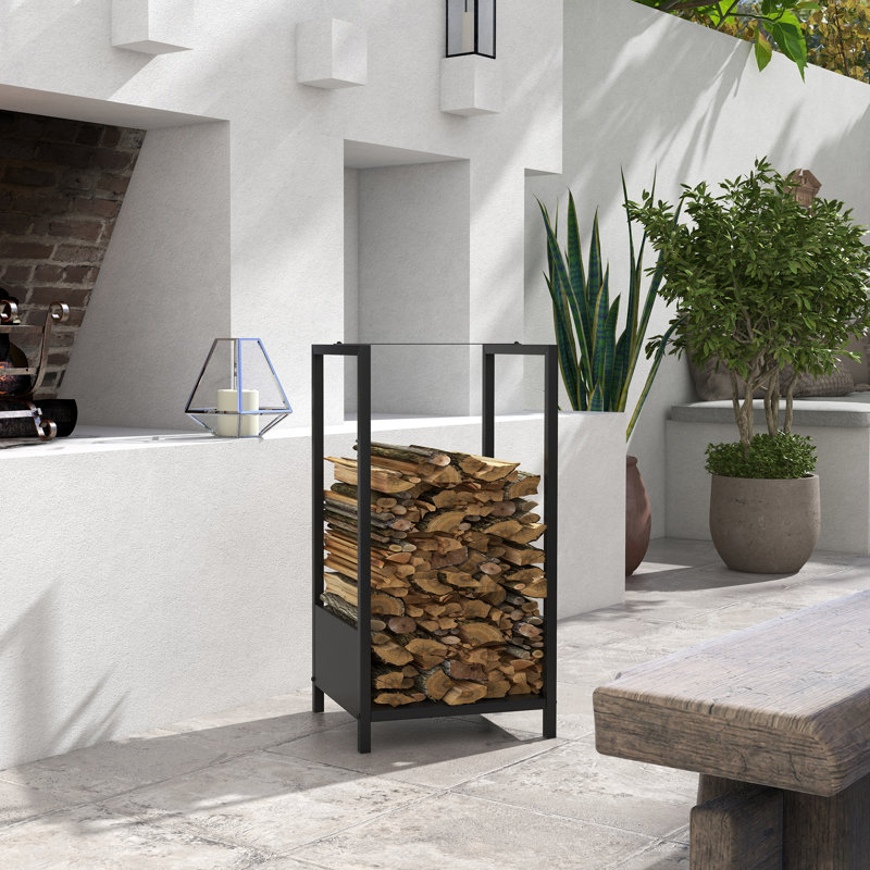 Febra 15.4'' W Metal Log Rack