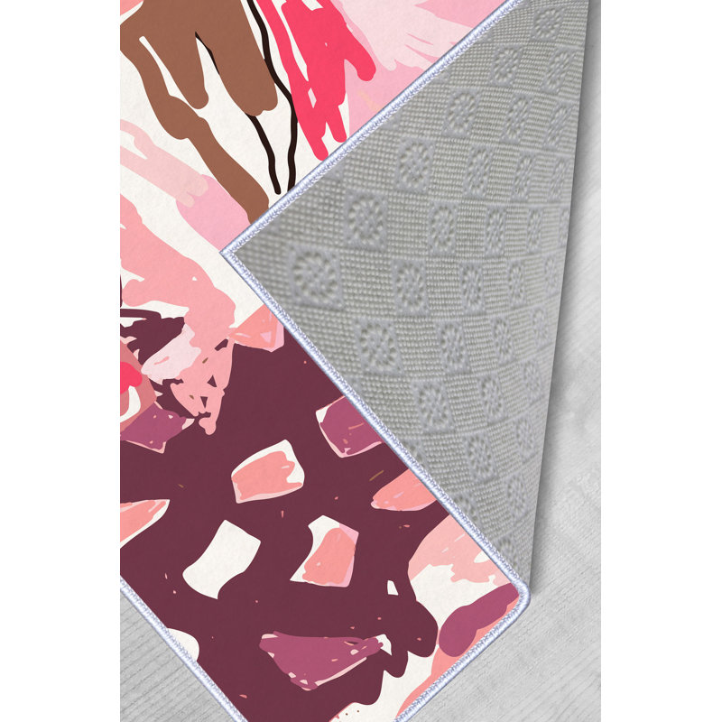Abstract Indoor Rug, Rectangle 3'3" x 4'11"