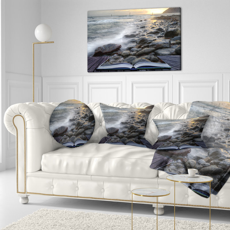 Coussin Open Book to the Evening Sea