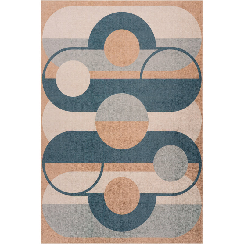 Tapis lavable géométrique Modern Relic de Society6, Rectangle 7'6" x 9'6"