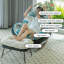 Chaise berçante simple avec coussin amovible Daniel
