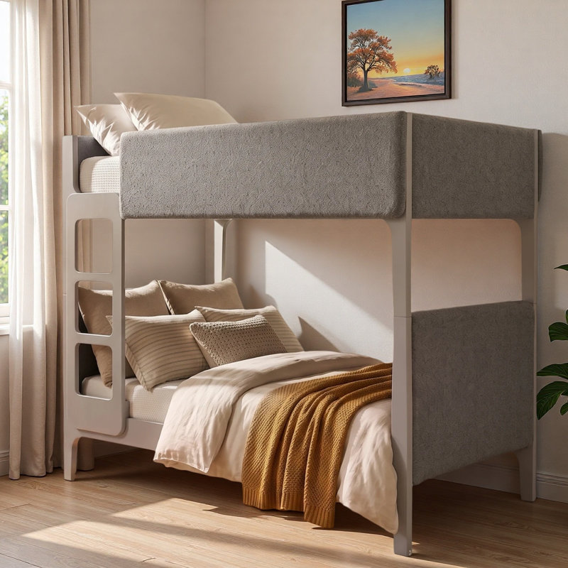 Twin Over Twin Bunk Bed, Gris
