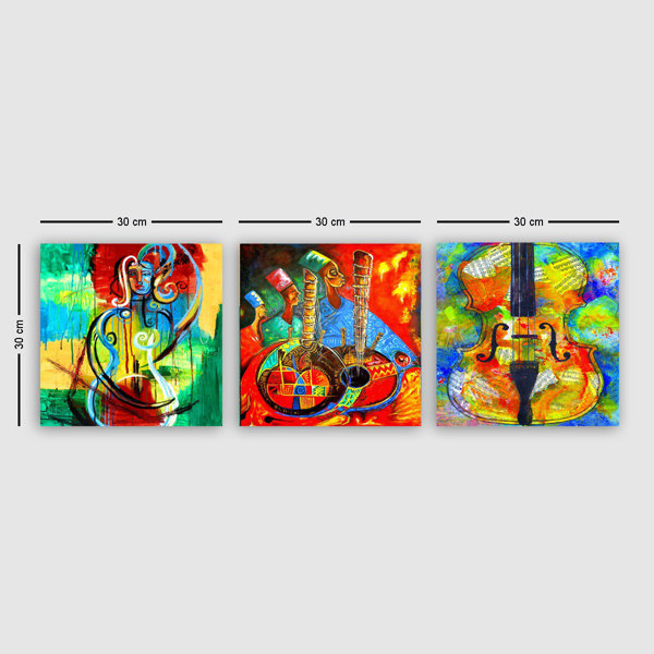 Bless international On Canvas 3 Pieces Print