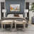 Leather Cowhide Accent Stool with Stainless Steel Base