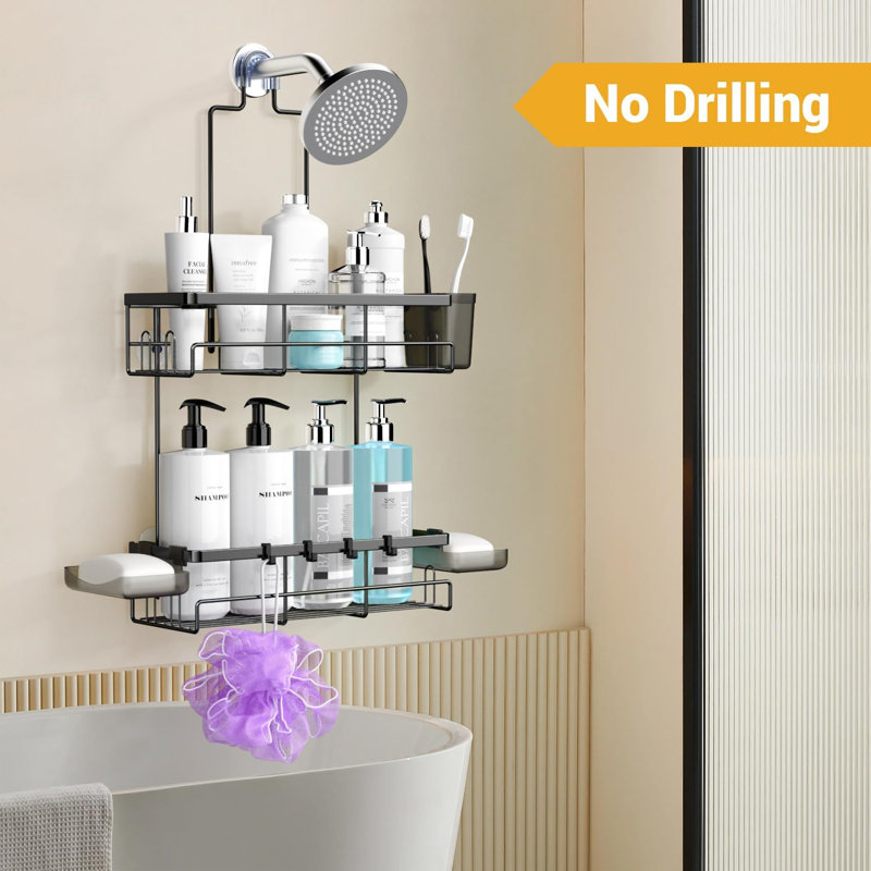 Organisateur de salle de bain Caddy, Noir mat