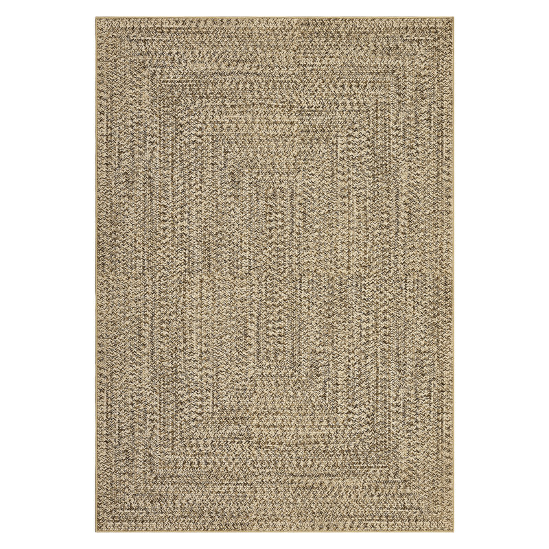 Braided Printed Texture Machine Washable Rug with Rubber Backing for Living Room Non-Slip Dining Room Rug Easy-Cleaning Floor Carpet for Bedroom