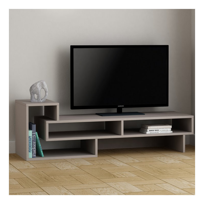 St Philips Marsh TV Stand with Multi-Compartment Storage for TVs up to 43", Light Moca