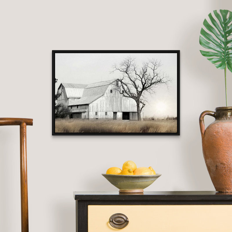 "Ohio Fields I" par Lori Deiter, reproduction d'art sur toile avec quincaillerie de fixation, H 18 po x l 26 po, Blanc