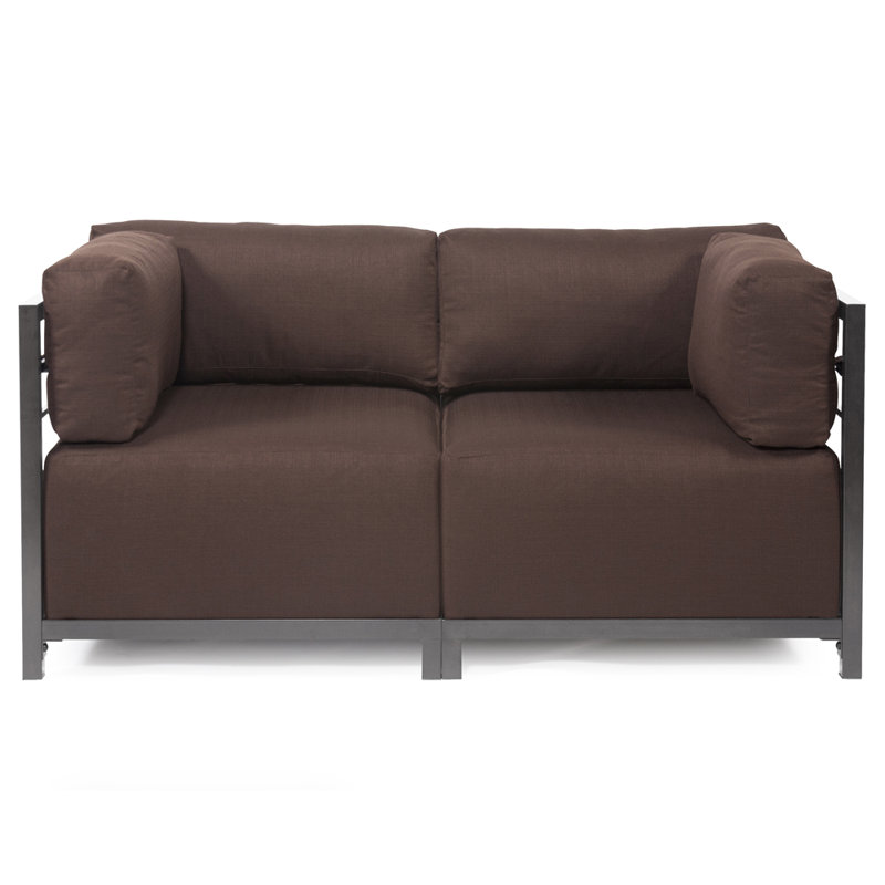 Fauteuil Woodsen, Polyester - chocolat argenté, Titane