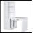 Tall Bookshelf With Writing Desk,Modern Bookcase with Study Desk, Workstation with Storage Shelf
