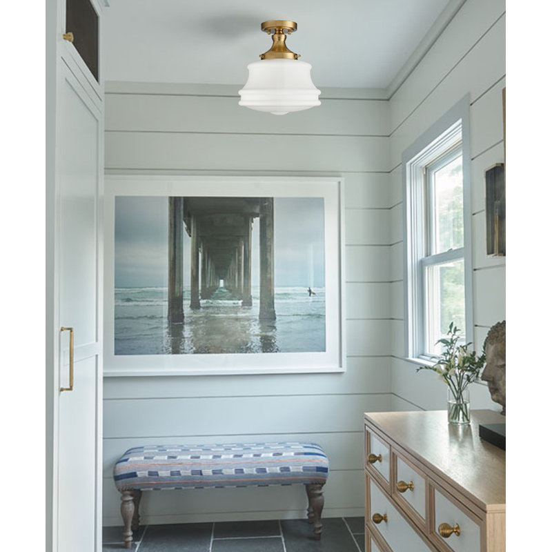 Glass Semi Flush Mount