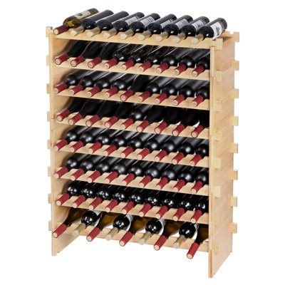 Présentoir à vin 72 bouteilles en bois de bambou
