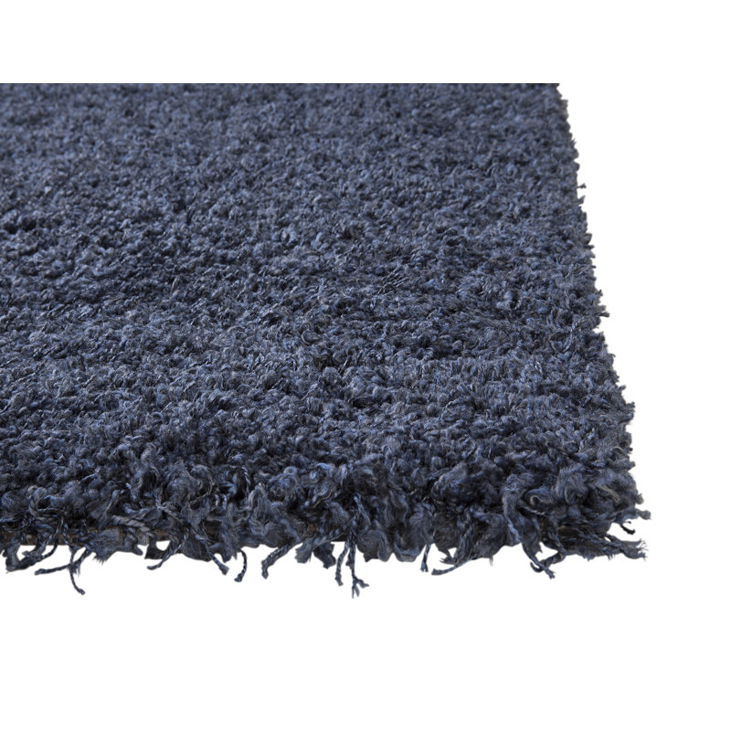 Tapis à poil long bleu ardoise 5 x 8 po