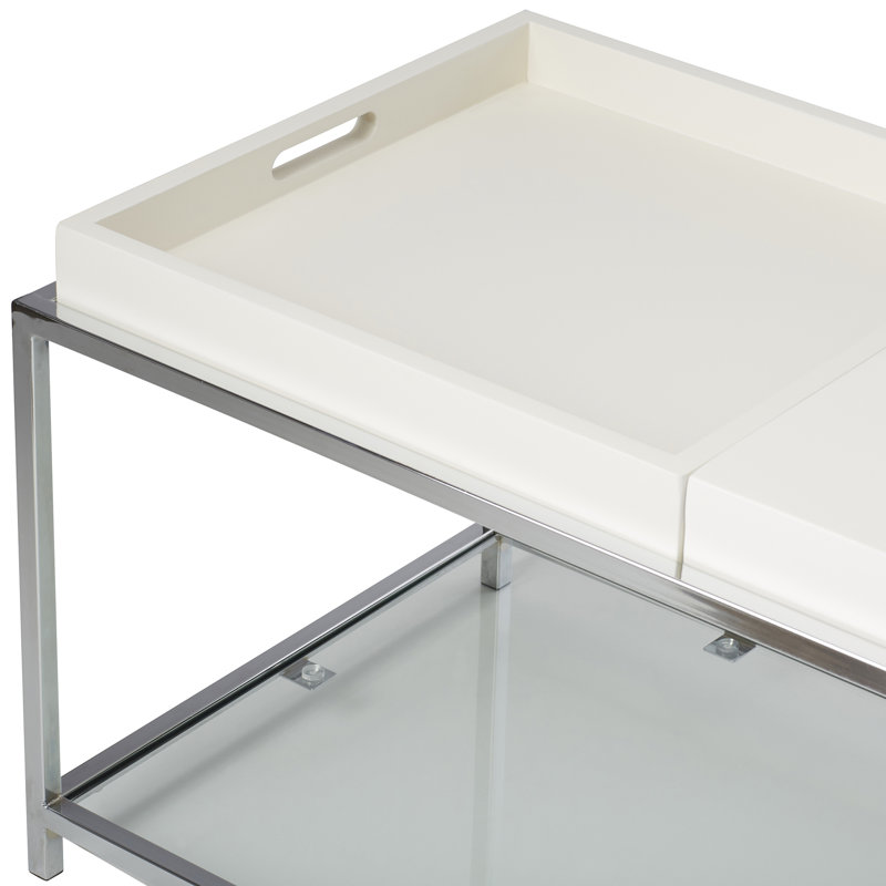 Ensemble de tables basses 2 pièces Planas, Blanc
