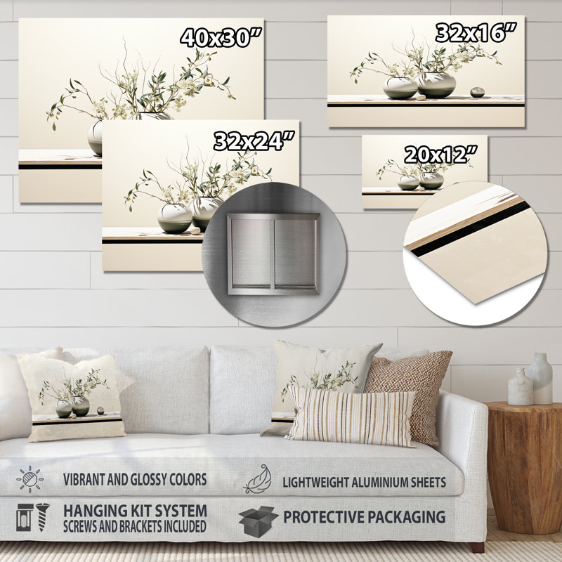 Zen Spa plans Relaxing toilette - Art mural en métal articles de toilette MT136477, H 30 po x l 40 po x P 1,5 po