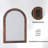 Arched Waterproof Solid Wood Wall Mirror -27452637-27452638