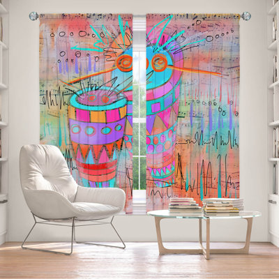 Paire de rideaux obscurcissant avec passe-tringle Delaughter Room