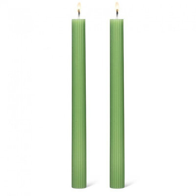 Set Of 2 Ridged Taper Candles