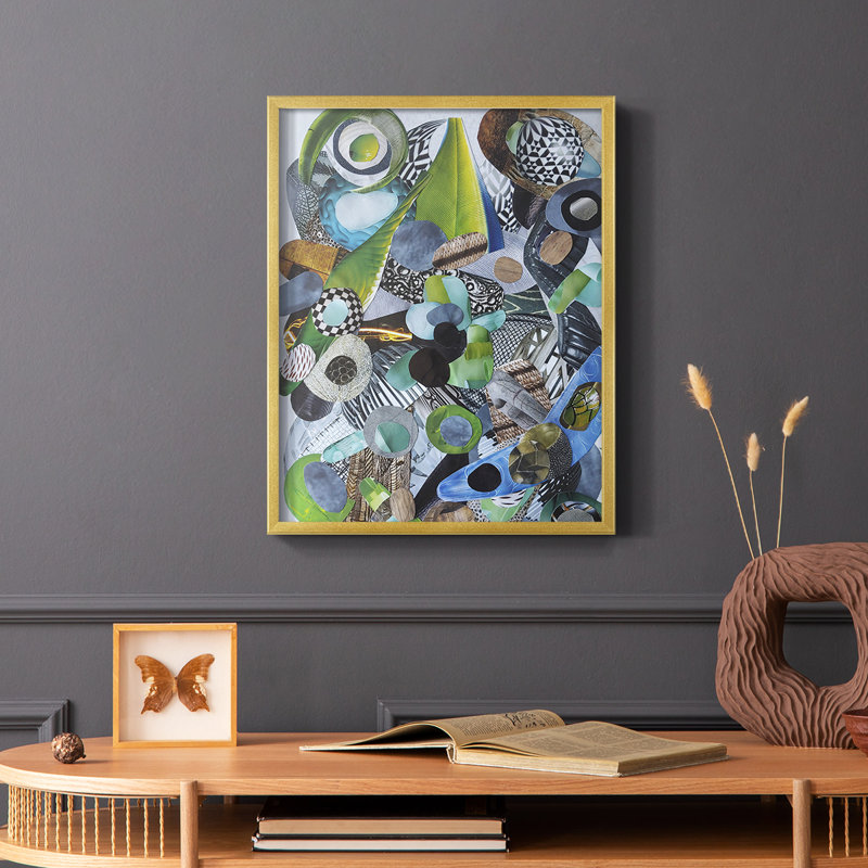 Siesta Beach Glass Framed Print - Solid Wood