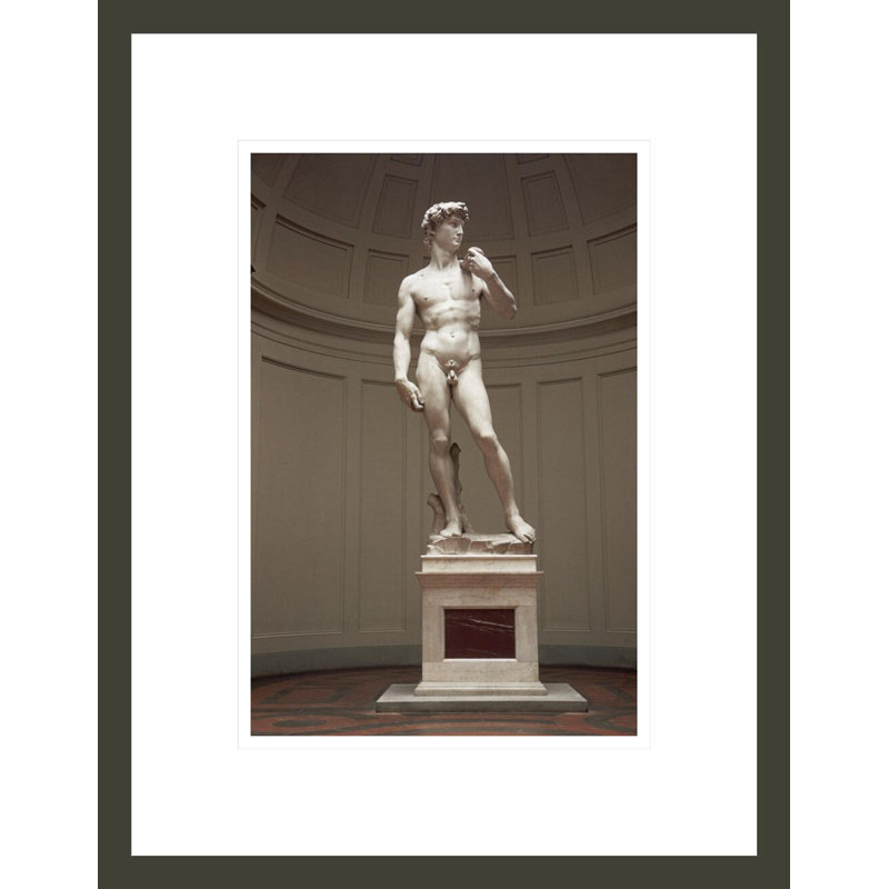 David par Michel-Ange - estampe numérique encadrée, H 16,75 po x l 13,05 po