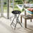 Backless Folding Bar Stool, Lightweight And Easy To Store, Sturdy And Strong, Simple Black Design, Suitable For Kitchens And Entertainment Rooms.-425218803-425218800