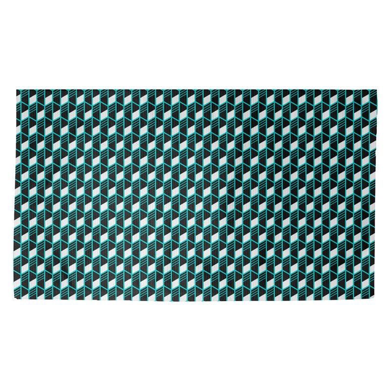 Paillasson intérieur à rayures géométriques dobby Avicia, Rectangle 2 pi 1 1/2 po x 3 pi 6 po