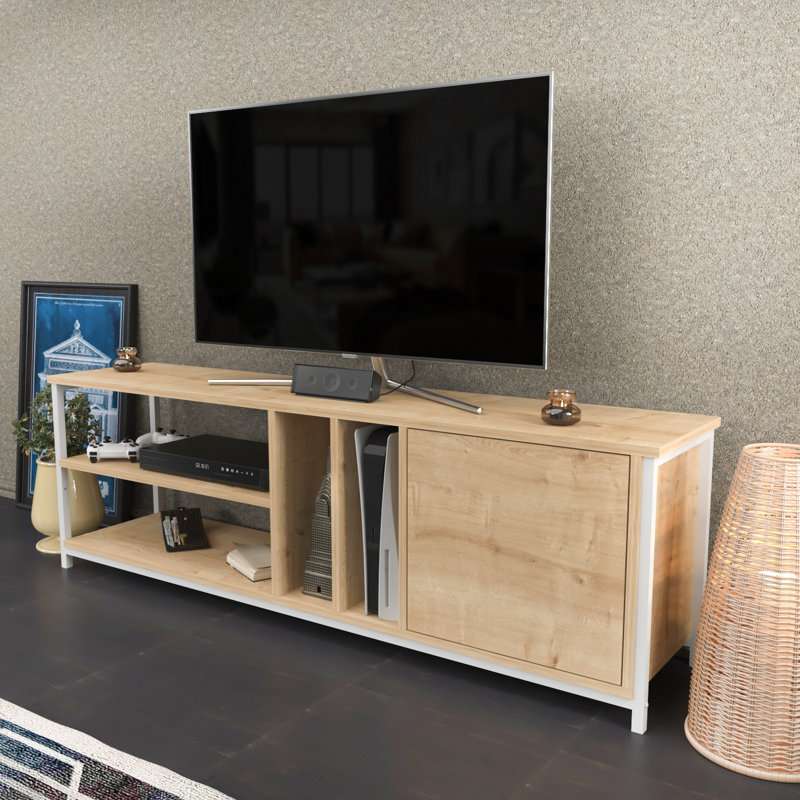Marque TV Stand for TVs up to 70", White/Oak