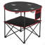 Folding Portable Camping Table Oxford Outdoor Picnic Roundtable 4 Cup Holders