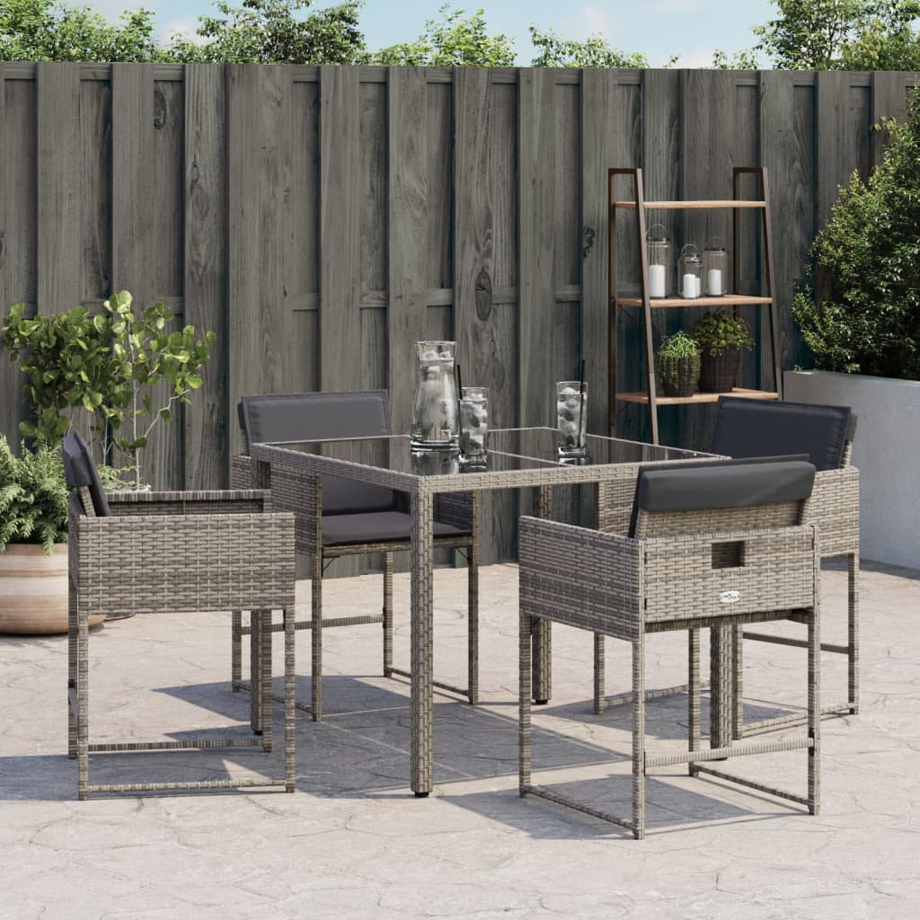 Vidaxl Gartenstühle Mit Kissen 4 Stk. Schwarz Polyrattan