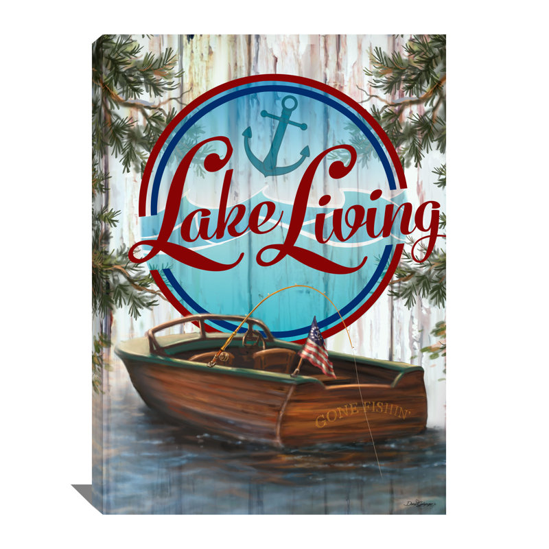 Art mural sur toile Lake Living, H 14 po x l 10 po x P 1 po
