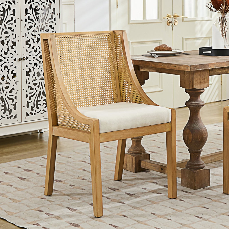 Chaise d'appoint en rotin, Beige