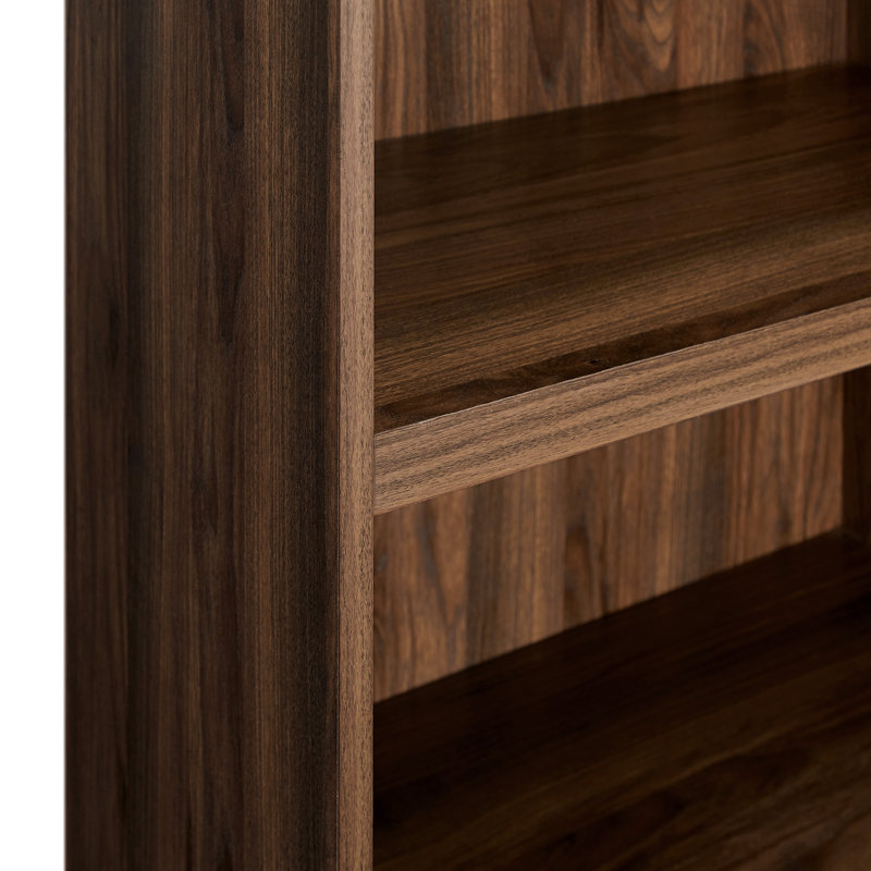 Sanjai Storage Bookcase, Dark Walnut