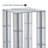 Multi-Tower Pegboard Floor Display on Wheeled Base. Panel Size: 4"W x 48"H