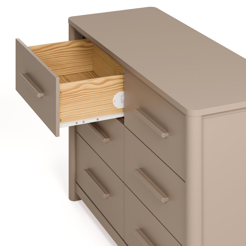 Malta 6 Drawer Dresser, Taupe