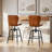 Swivel Adjustable Height Set of 2 Bar Stools Modern Faux Leather Counter Stool Bar Dining Chairs With Back Metal Support Bar Stool For Kitchen Island Pub