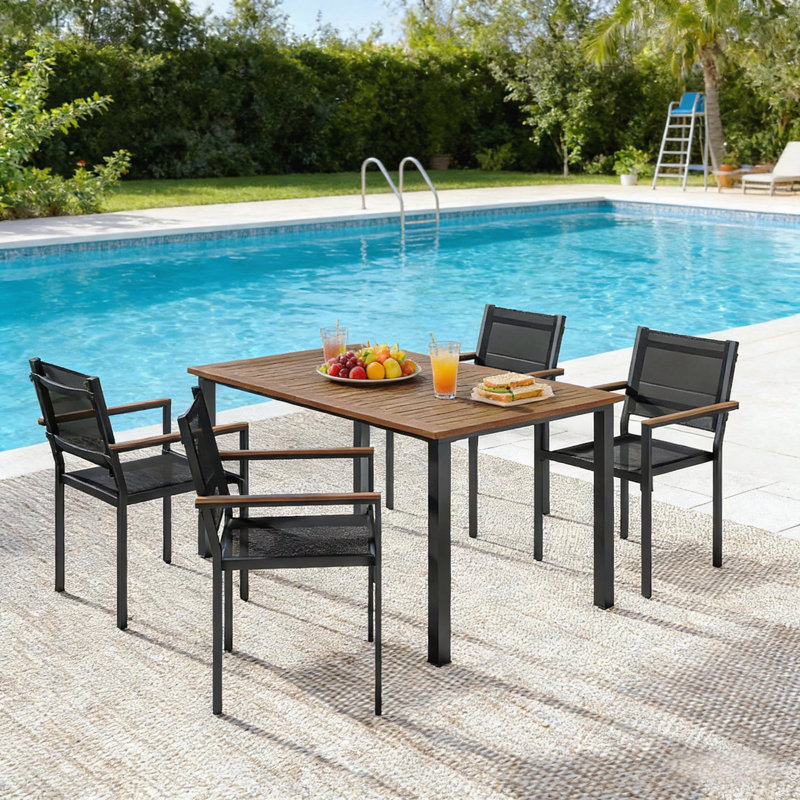 Ensemble de table et chaises de conversation, ensemble de salle à manger d'extérieur, ensemble de table et chaises de jardin