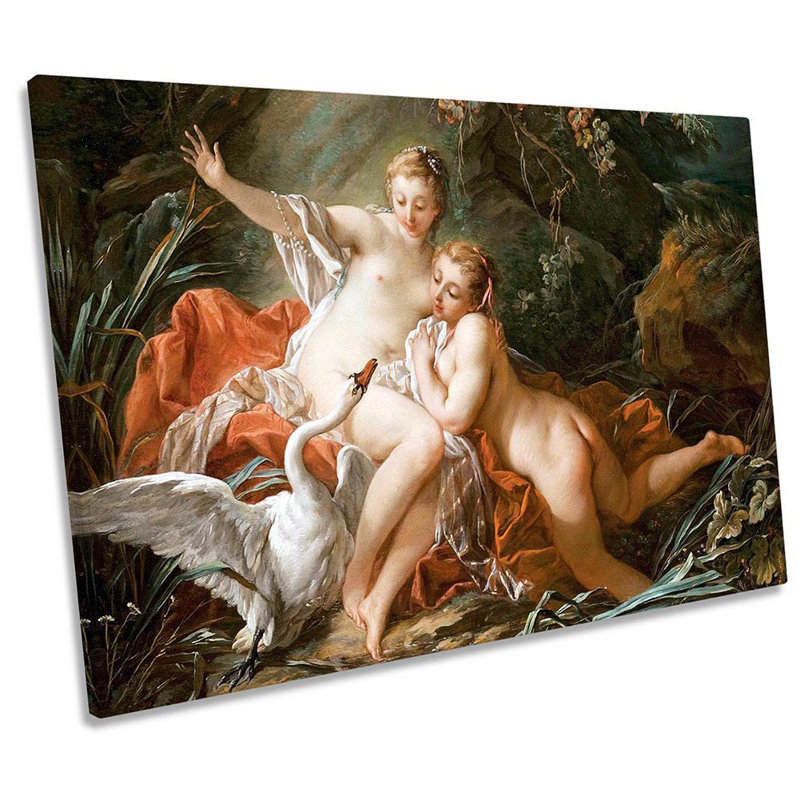 Francois Boucher Leda And The Swan - Wrapped Canvas Print, 30.5cm H x 45.7cm W x 2cm D