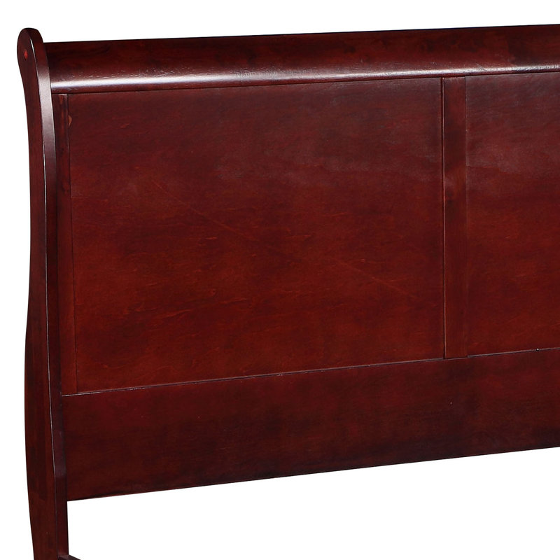 Cavender Sleigh Panel Bed, Cherry, Queen