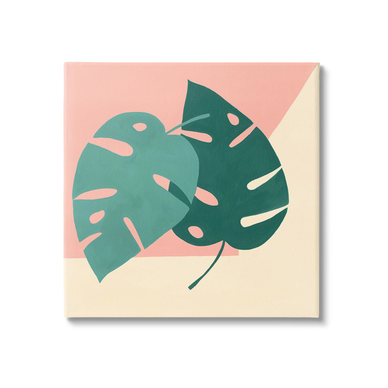 Art mural moderne sur toile feuille de Monstera par Ruth Fromstein, Estampe numérique Farmhouse, H 17 po x l 17 po